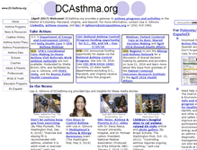 Tablet Screenshot of dcasthma.org
